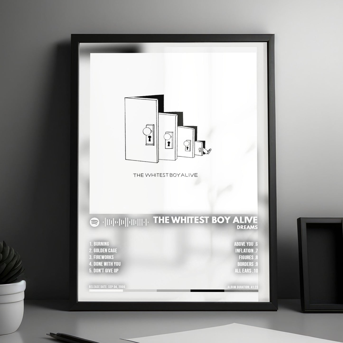 The Whitest Boy Alive "Dreams" Album Cover Poster - with Complete Tracklist