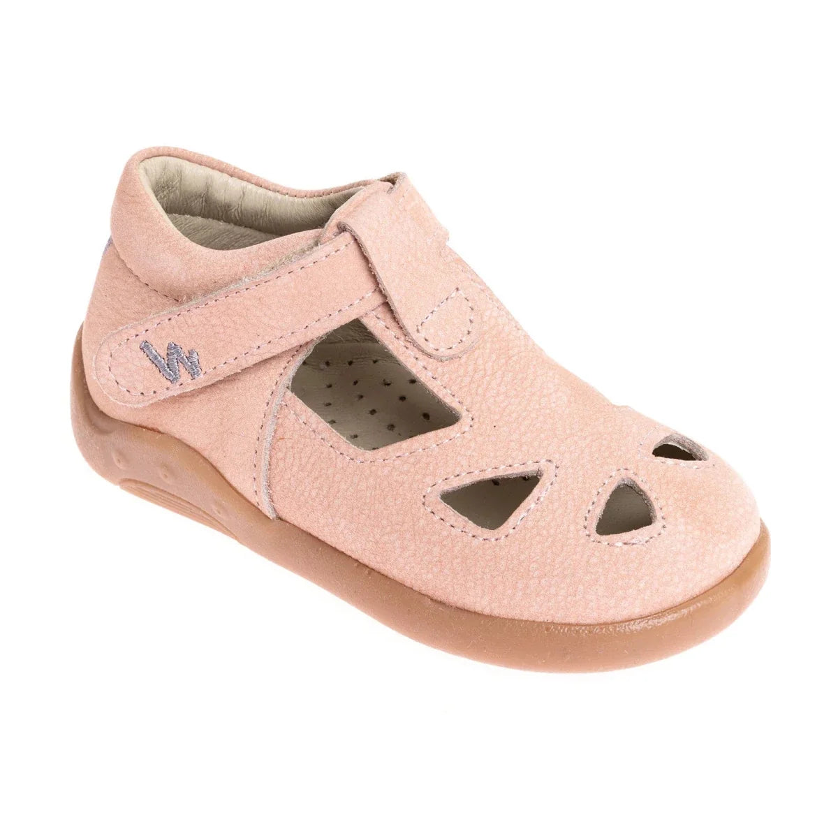 BabyWalk Perforated Touch-Fastening Classic Leather Baby Sandals