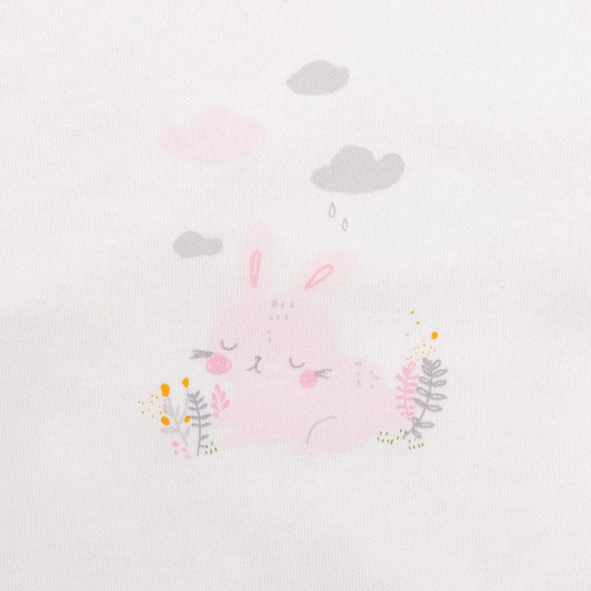 Bebbek Bunny Print Peter Pan Collar Baby Hat, Vest & Bottoms Set (Newborn to 6 Months)