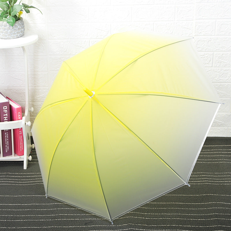 Plain Long Handle Transparent Umbrella