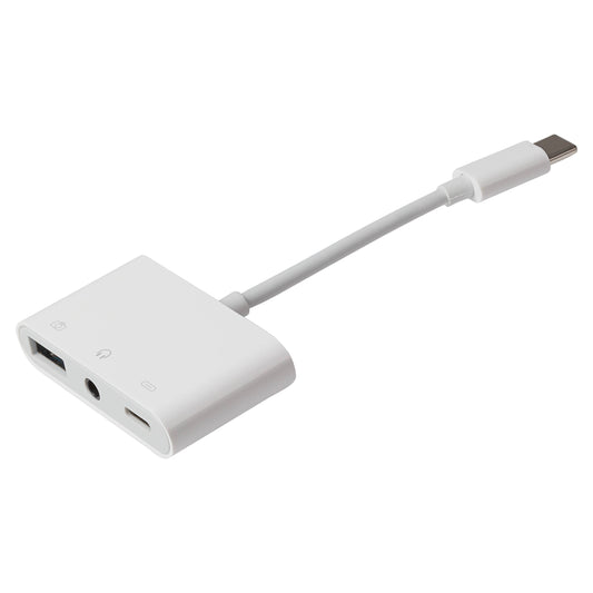 Maplin USB-C Multiport Hub USB-C to USB-A 3.0 / 3.5mm Jack / USB-C Charge Port