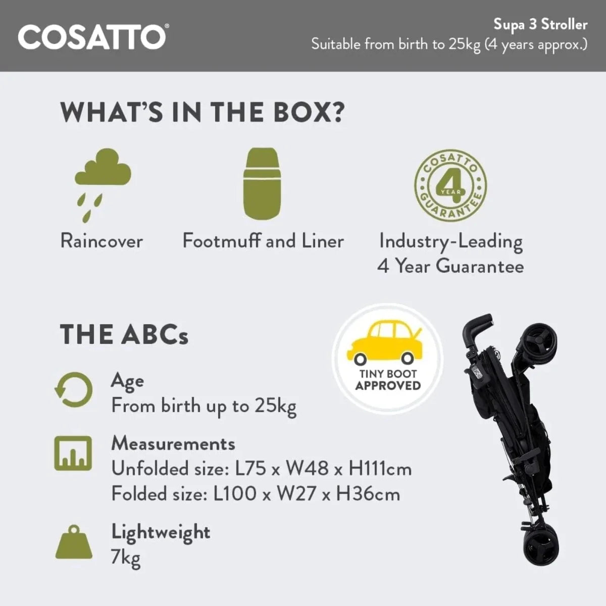 Cosatto Supa 3 Stroller - Silhouette