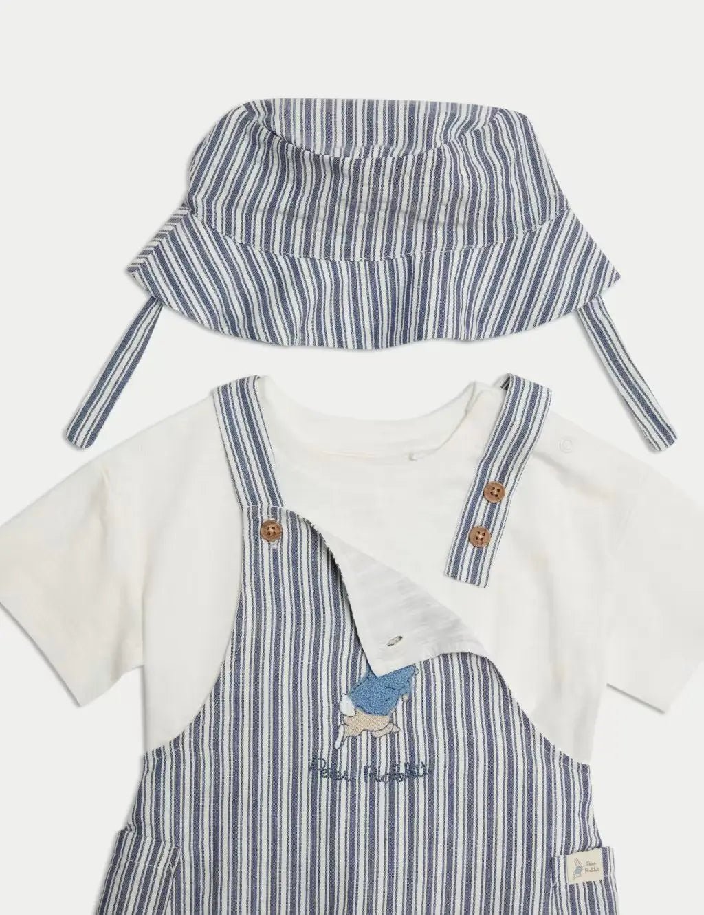3pc Pure Cotton Peter Rabbit™ Striped Outfit (0-3 Yrs)