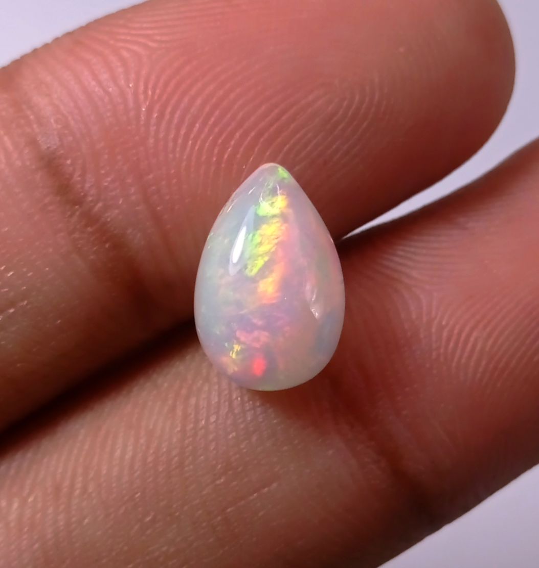 2.8ct Opal for Sale - White Fire Opal - Welo Opal - October Birthstone - 13x8mm