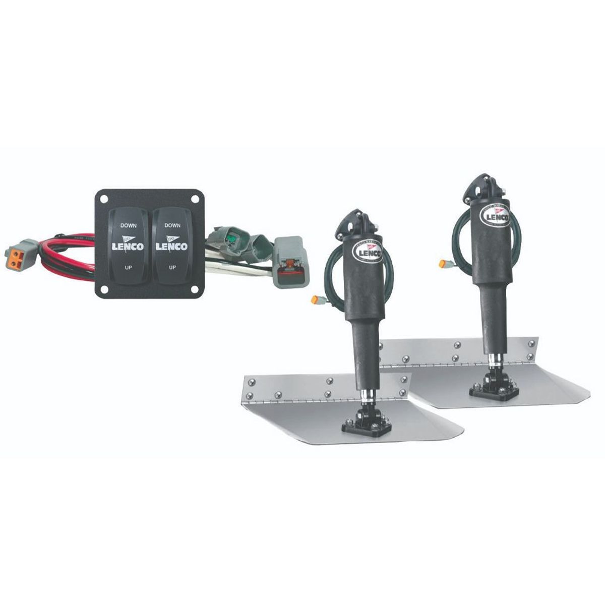Lenco Trim Tab Kit with 2 Rocker Switches (Standard Mount / 9" x 12") 4-46609