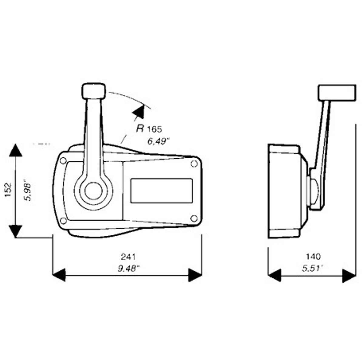 Ultraflex B89 Engine & Gear Change Control (Side Mount / Single Lever) 4-B89
