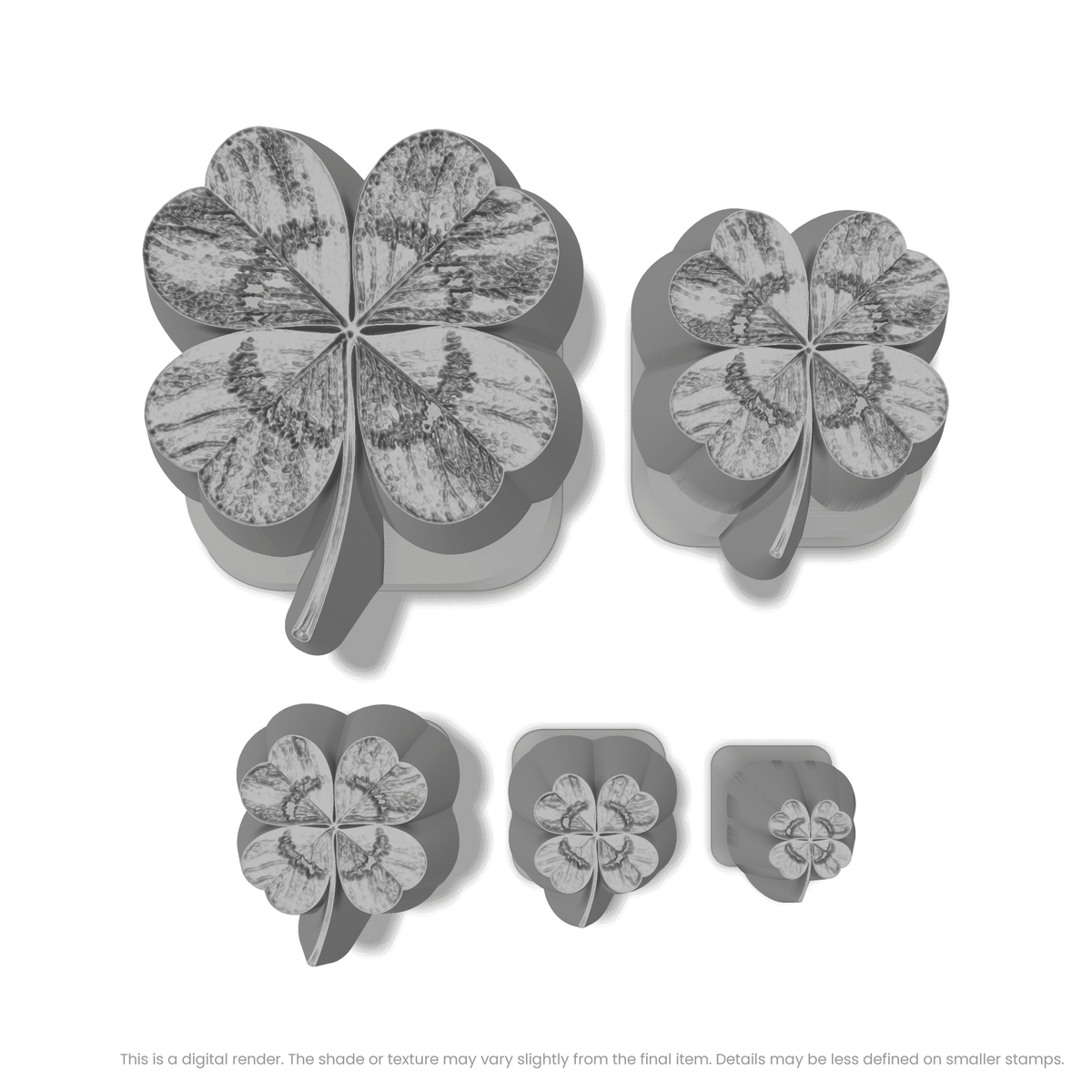 4-Leafed Clover Stamps - Photo Textured
