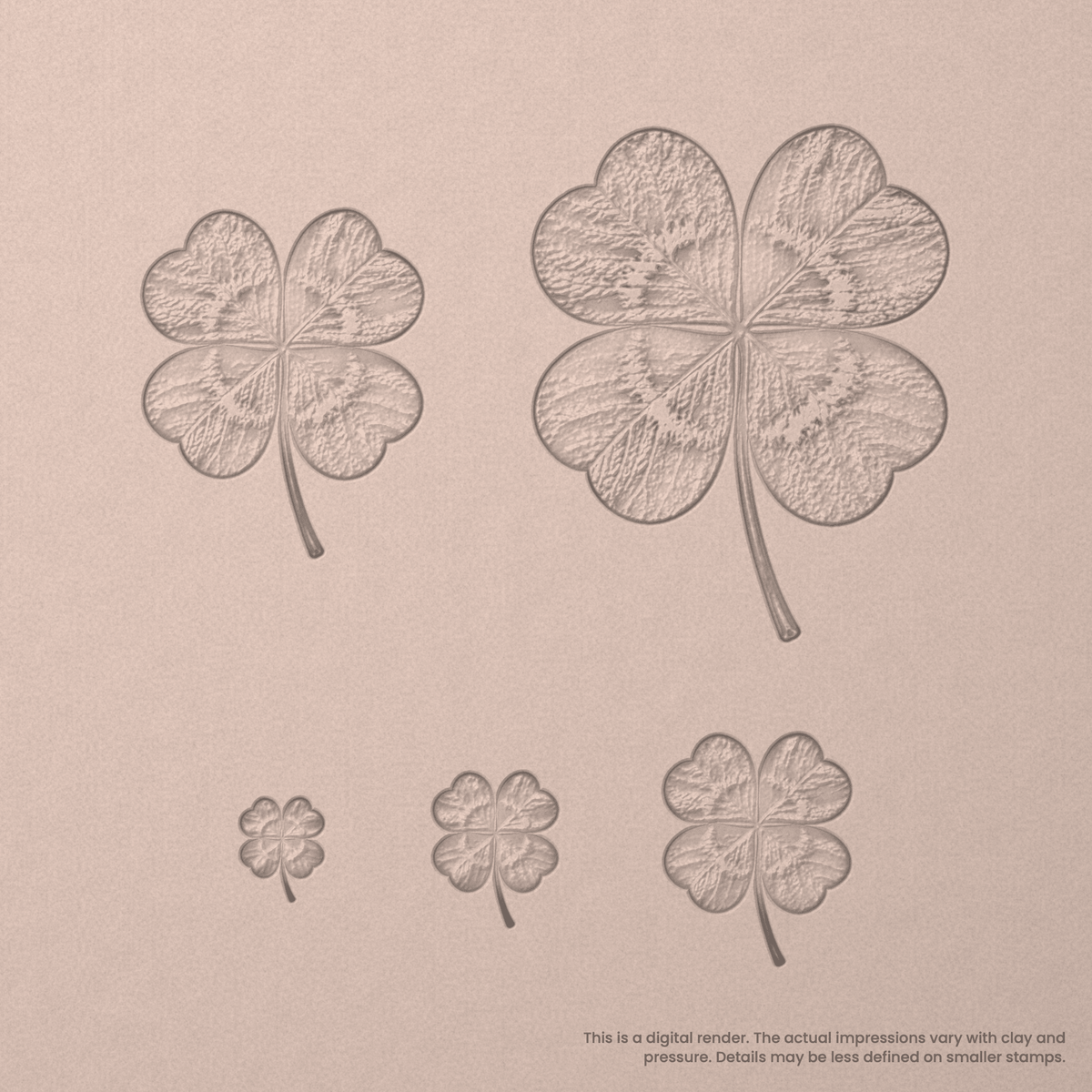 4-Leafed Clover Stamps - Photo Textured