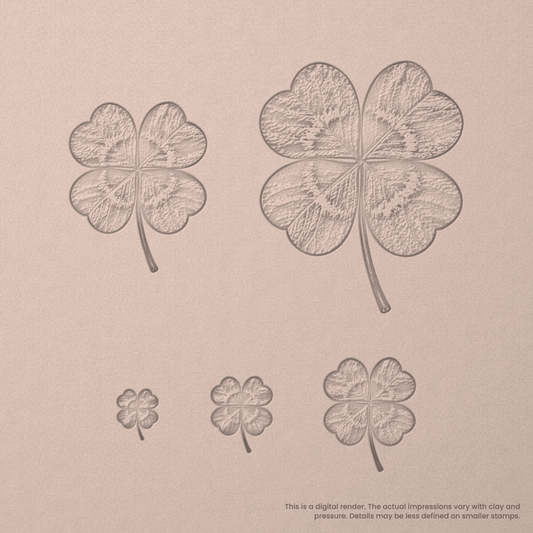4-Leafed Clover Stamps - Photo Textured