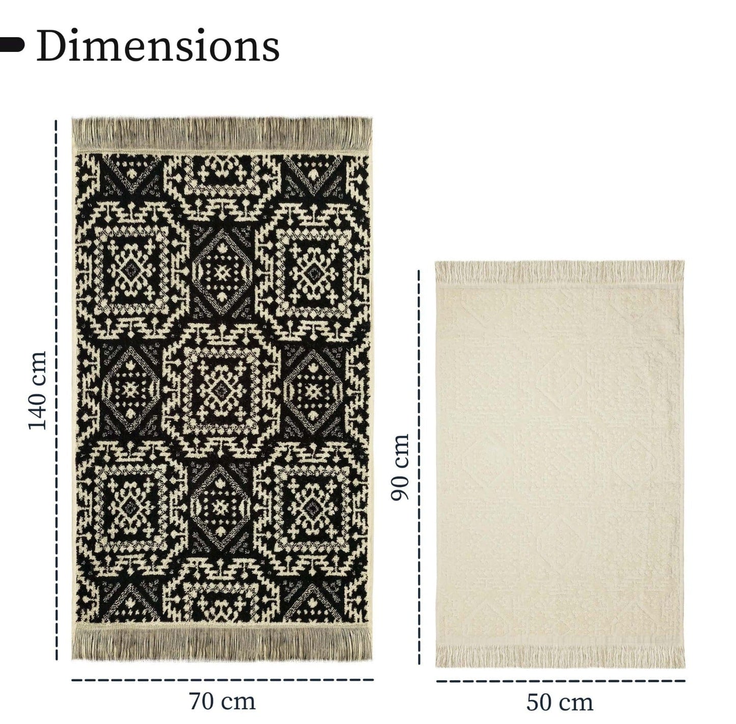 4 Piece Moroccan Towel Set 100% Cotton 500GSM High Absorbency Quick Drying Durable Soft Hand and Bath Towels for Elegant Bathroom Decor by OLIVIA ROCCO