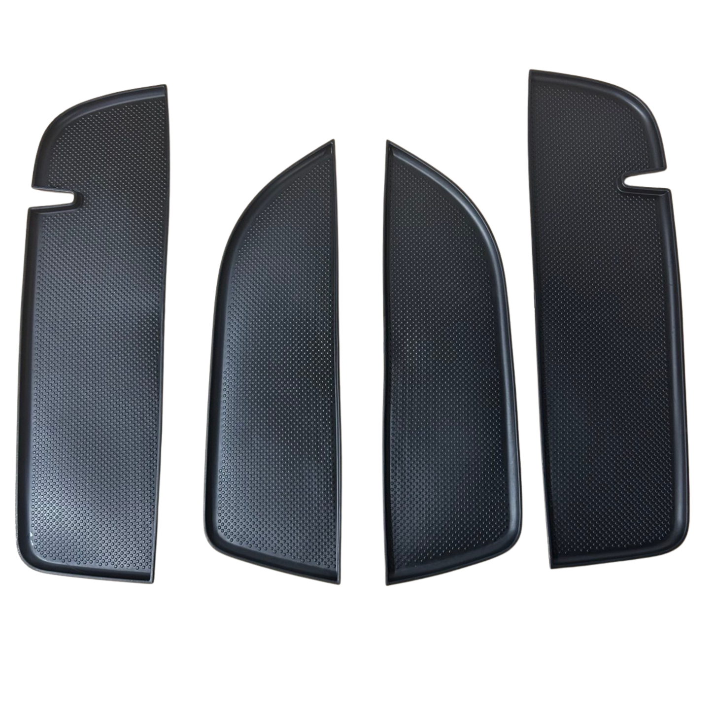 For VW T5, T5.1 Door Pocket Inserts, Rubber, Door Liner (Black) Both Captain Seats Interior Styling ideal presents