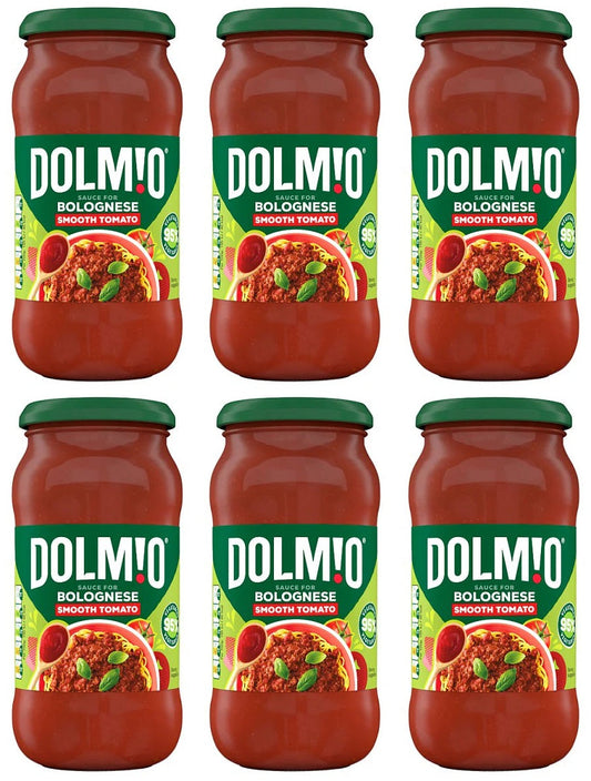 6 x Dolmio Smooth Tomato Sauce For Bolognese 450G