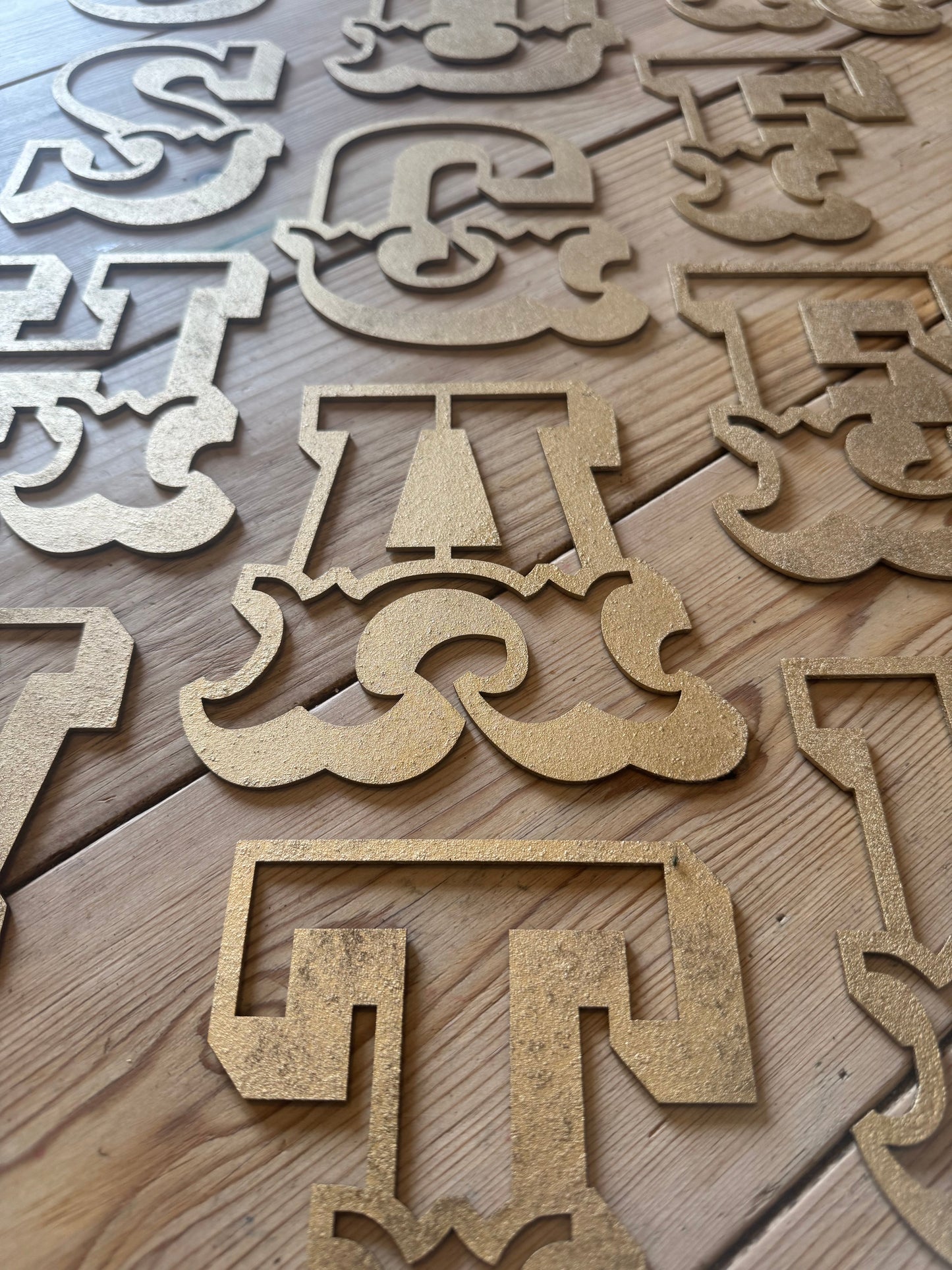 A-Z Rustic 5" or 12" Gold Metal Carnival Letters.