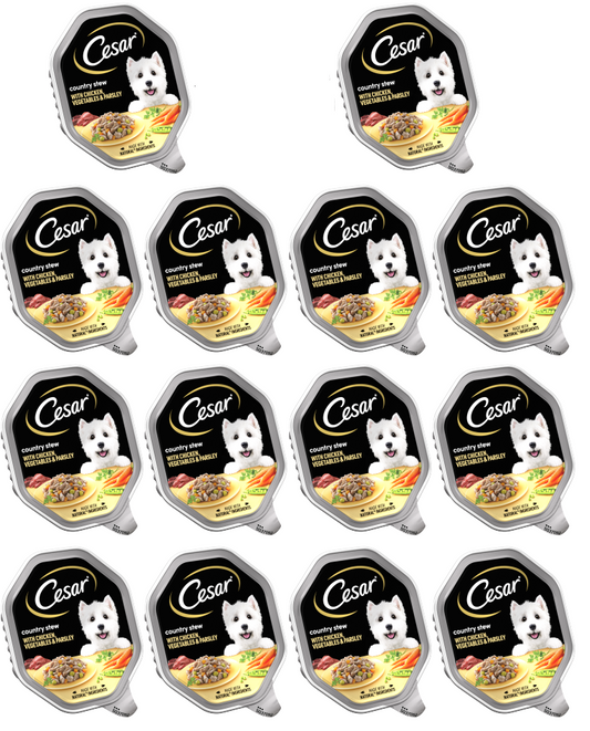 14 x Cesar Country Stew With Chicken & Veg In Gravy 150Gm