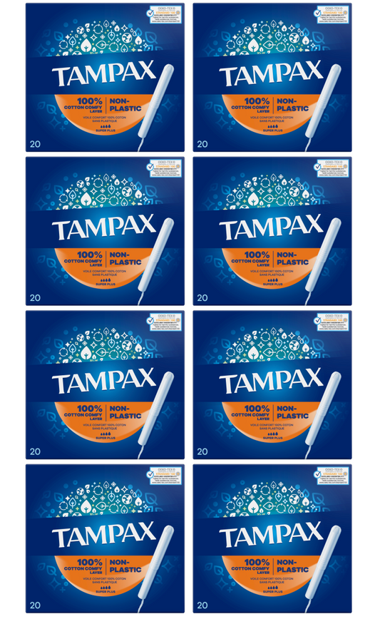 8 x Tampax Super Plus 20 Pack