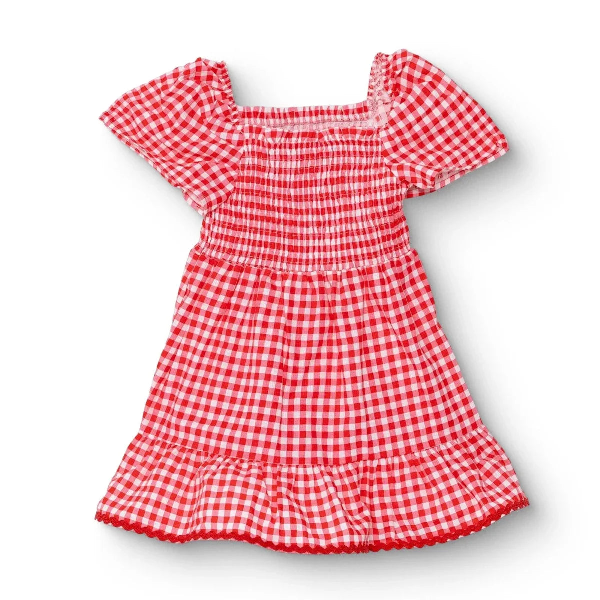 HelloBaby Shaped Neck Short Sleeve Baby Dress (6-9 Months to 4-5 Years)