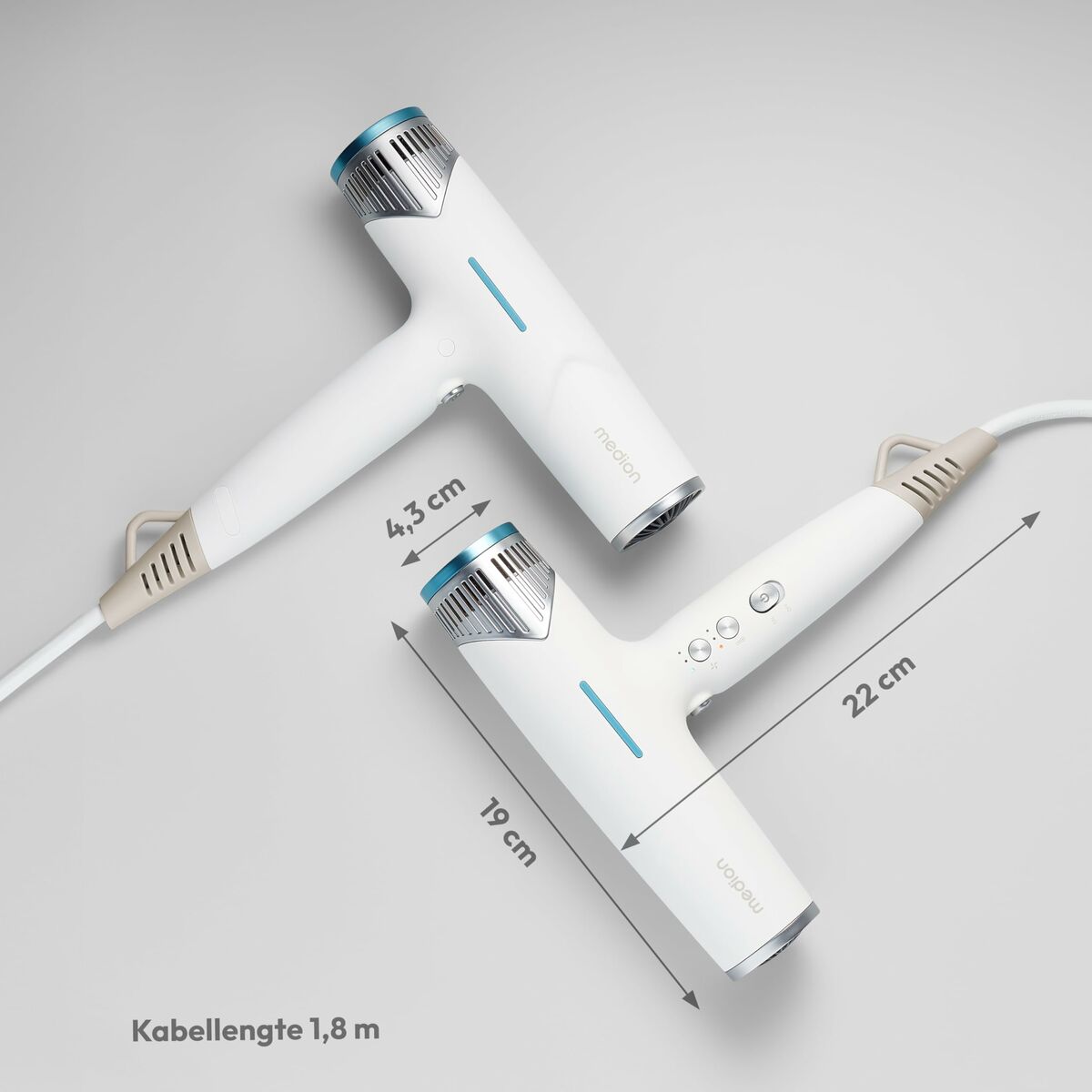 Hairdryer Medion White 1500 W