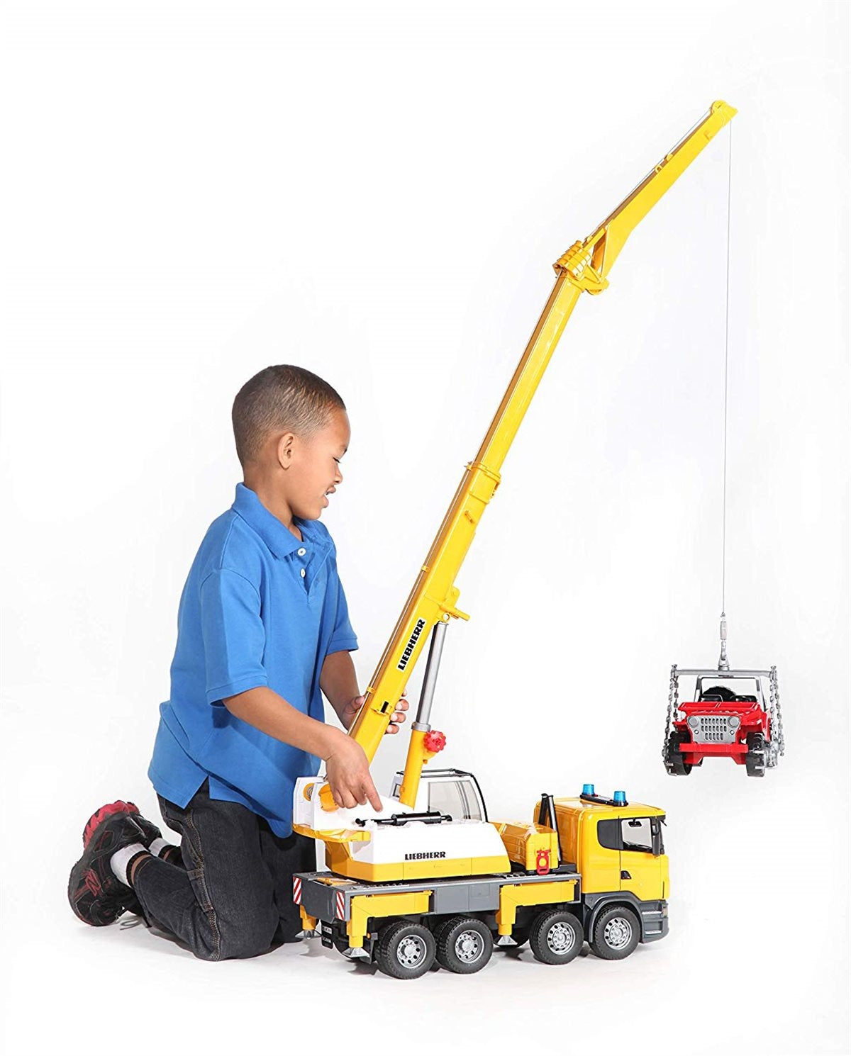 Bruder SCANIA R-Series Liebherr Toy Crane Truck, Scale 1:16