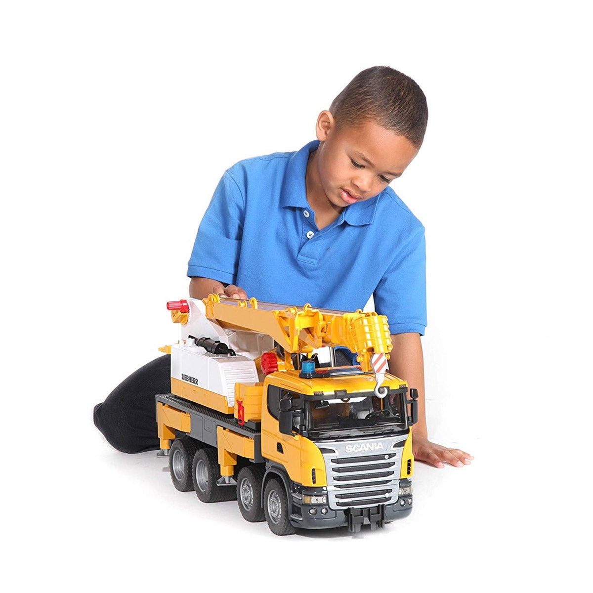 Bruder SCANIA R-Series Liebherr Toy Crane Truck, Scale 1:16