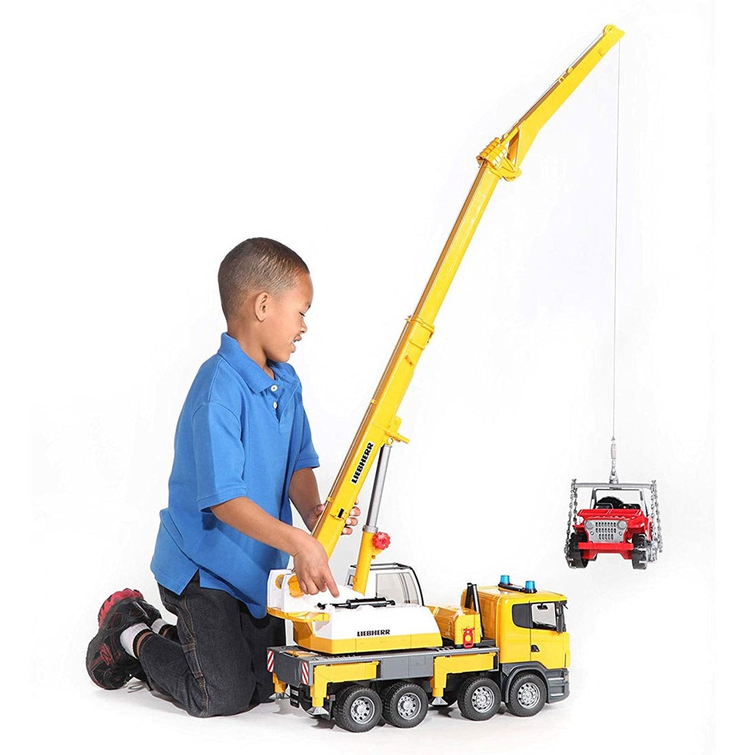 Bruder SCANIA R-Series Liebherr Toy Crane Truck, Scale 1:16
