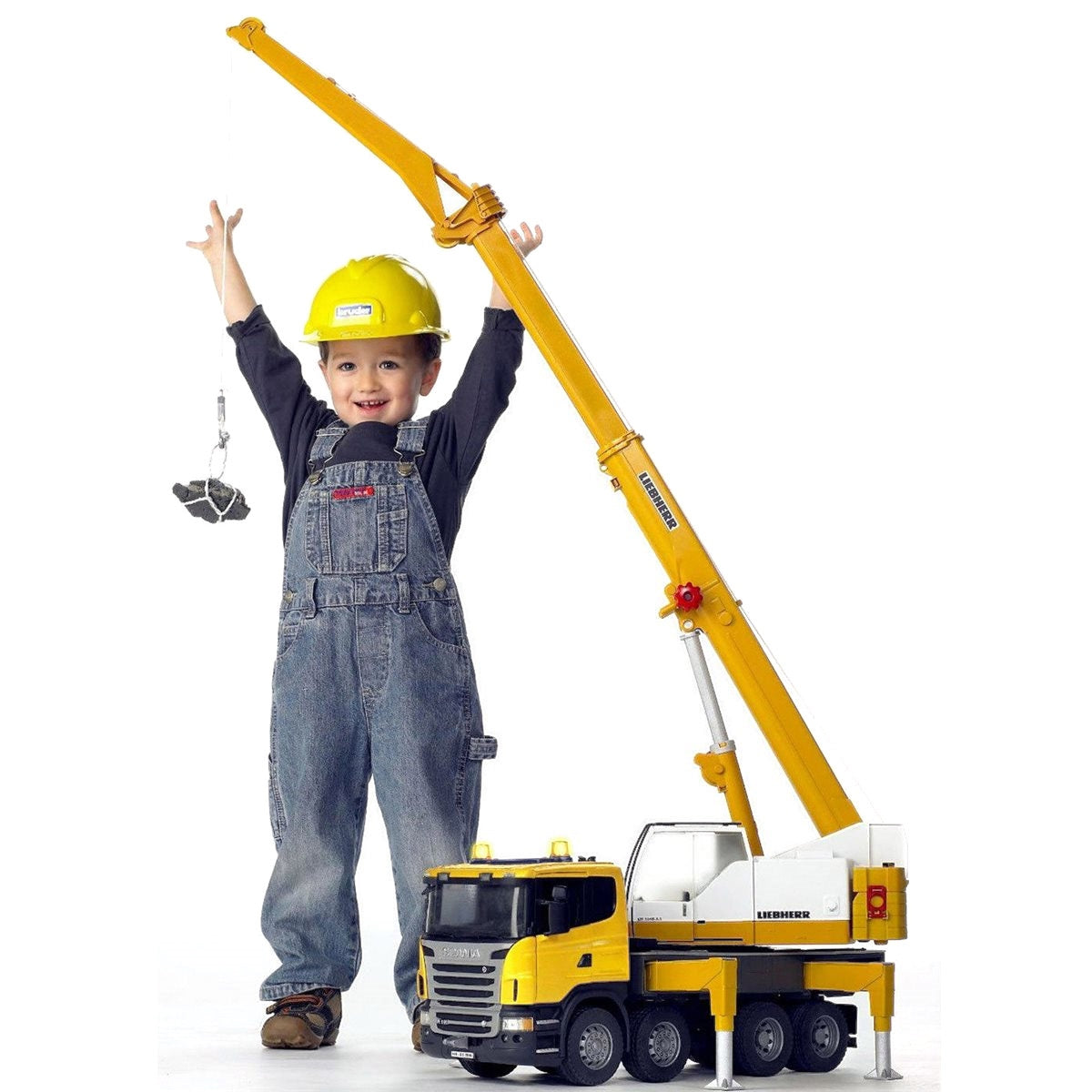 Bruder SCANIA R-Series Liebherr Toy Crane Truck, Scale 1:16