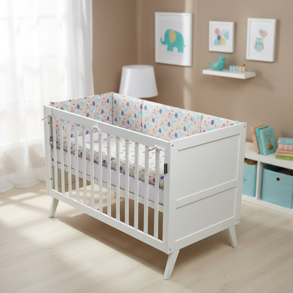Woody Organic Cotton Toddler 3 Piece All-in-One 4.0 Tog Quilt Bedding Set with Bumper