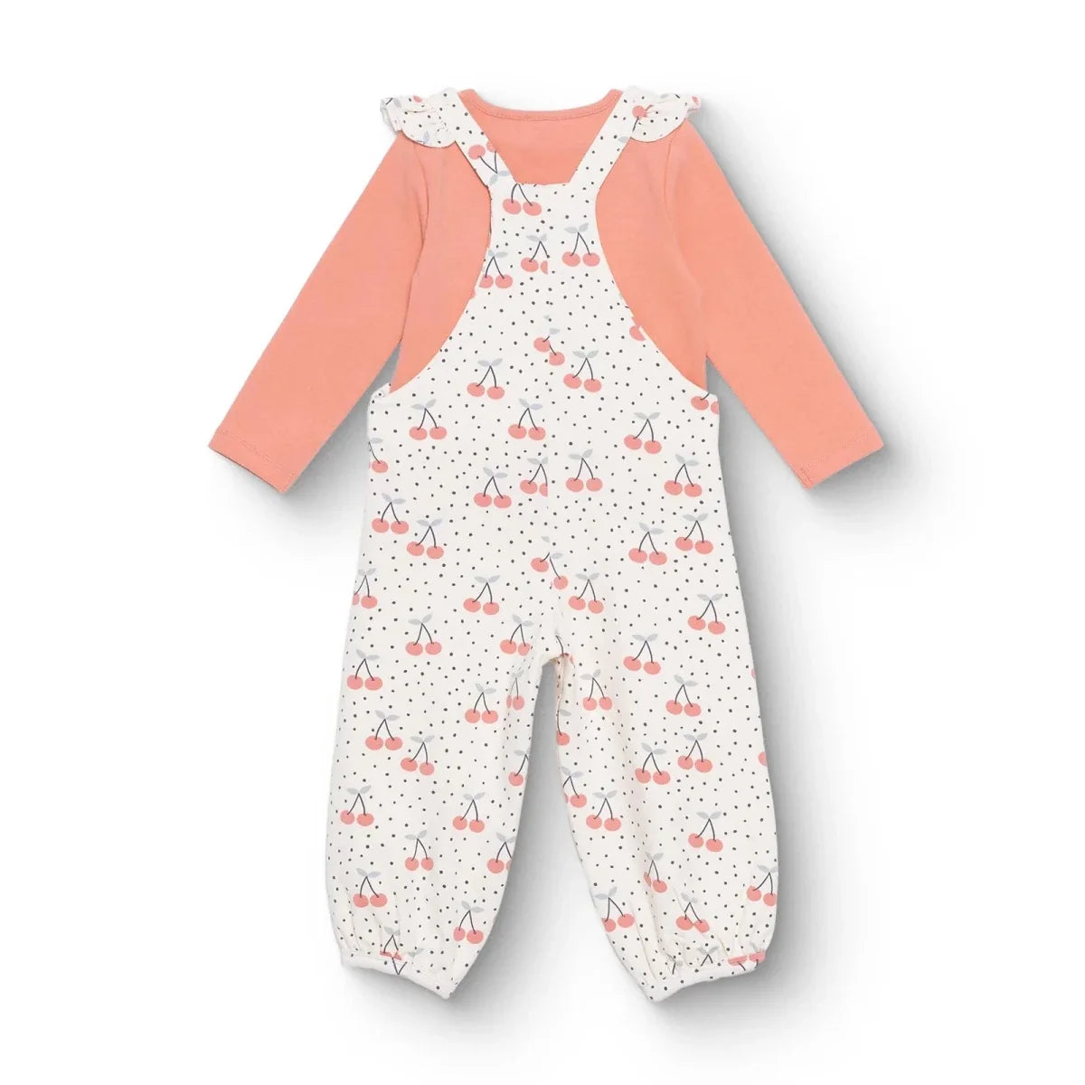 HelloBaby Ribbed Baby Dungarees & T-Shirt Set (6-9 Months to 4-5 Years)