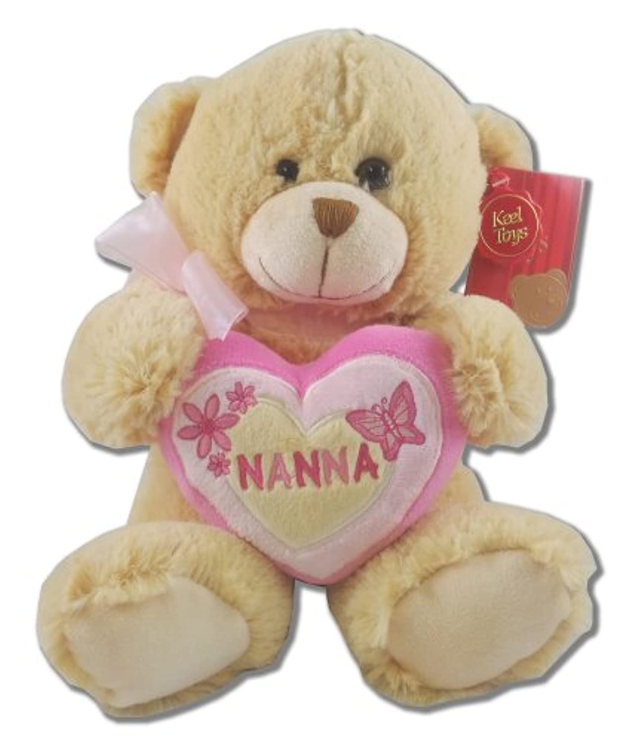 25cm Nanna Brown Plush Bear With Heart