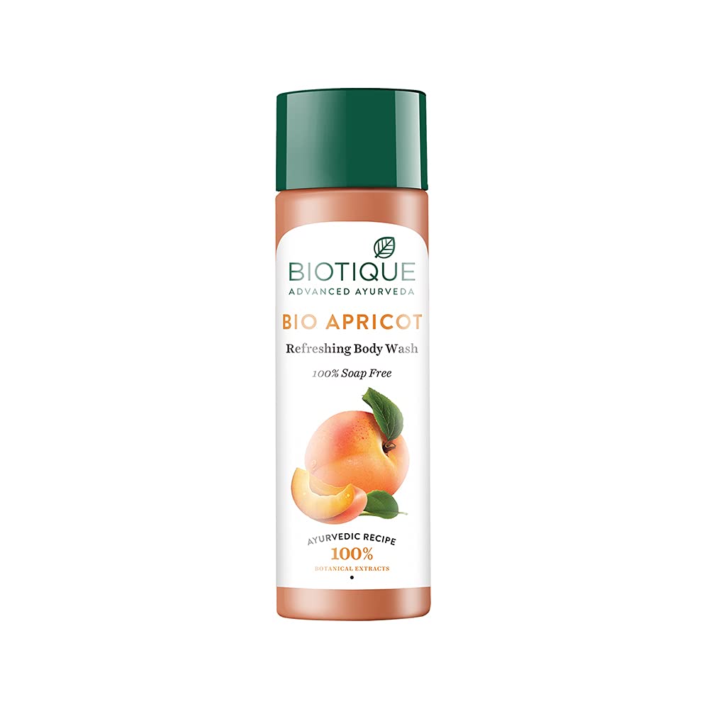 Biotique Apricot Body Wash 190ml - Refreshes, Brightens, All Skin Types