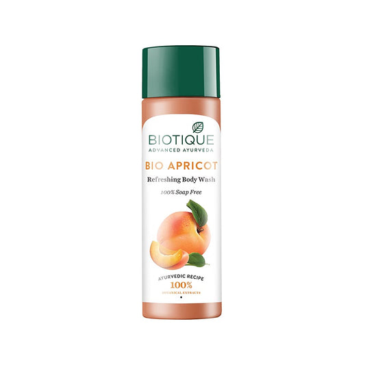Biotique Apricot Body Wash 190ml - Refreshes, Brightens, All Skin Types