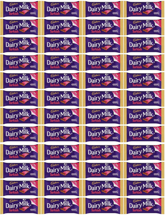 48 x Cadbury Dairy Milk Turkish Chocolate Bar 47G
