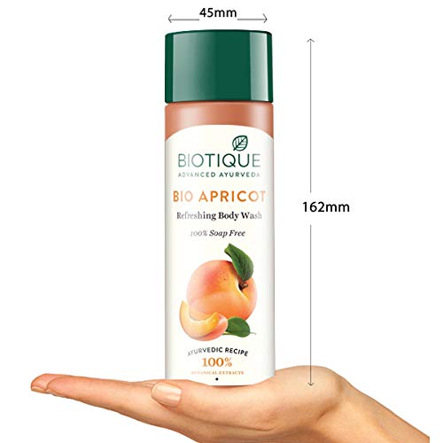 Biotique Apricot Body Wash 190ml - Refreshes, Brightens, All Skin Types