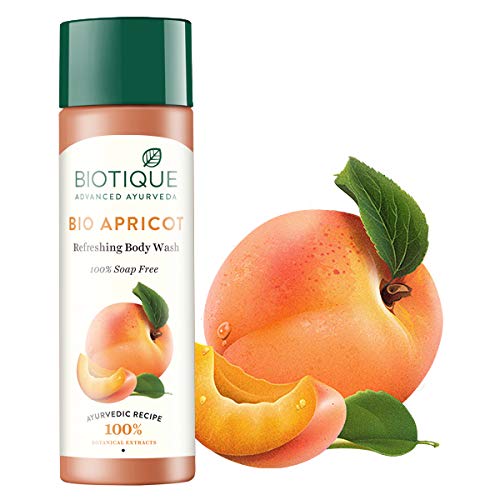 Biotique Apricot Body Wash 190ml - Refreshes, Brightens, All Skin Types