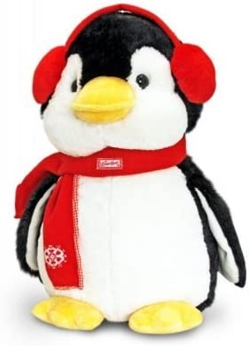45cm Christmas Penguin With Seasonal Earmuffs and Scalf