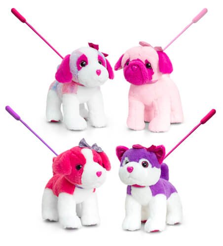 25CM GLITTER GEMS DOG ON LEAD one supplied