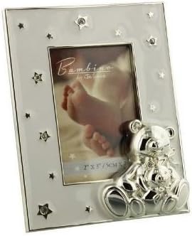 Bambino by Juliana Baby Photo Frame - 2x3 Silver Plated Teddy Frame - CG122823
