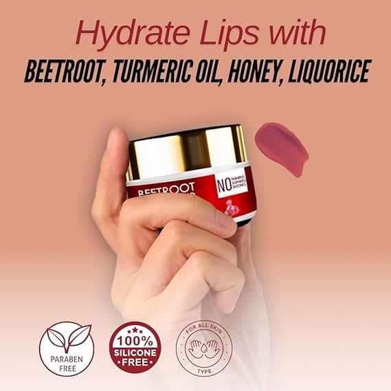 Beetroot Lip Balm for Lightening Dark Lips & Healing Dryness