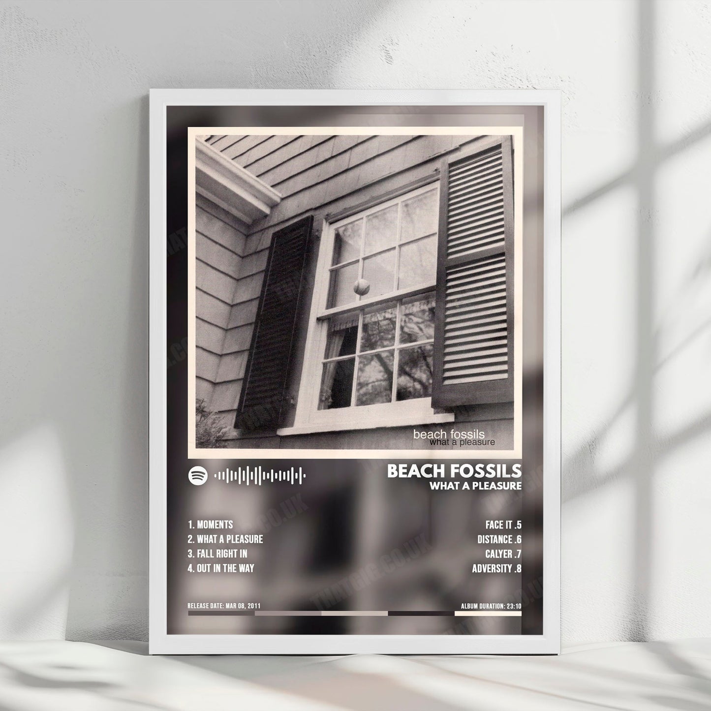 Beach Fossils "What a Pleasure" Album Cover Poster - with Complete Tracklist
