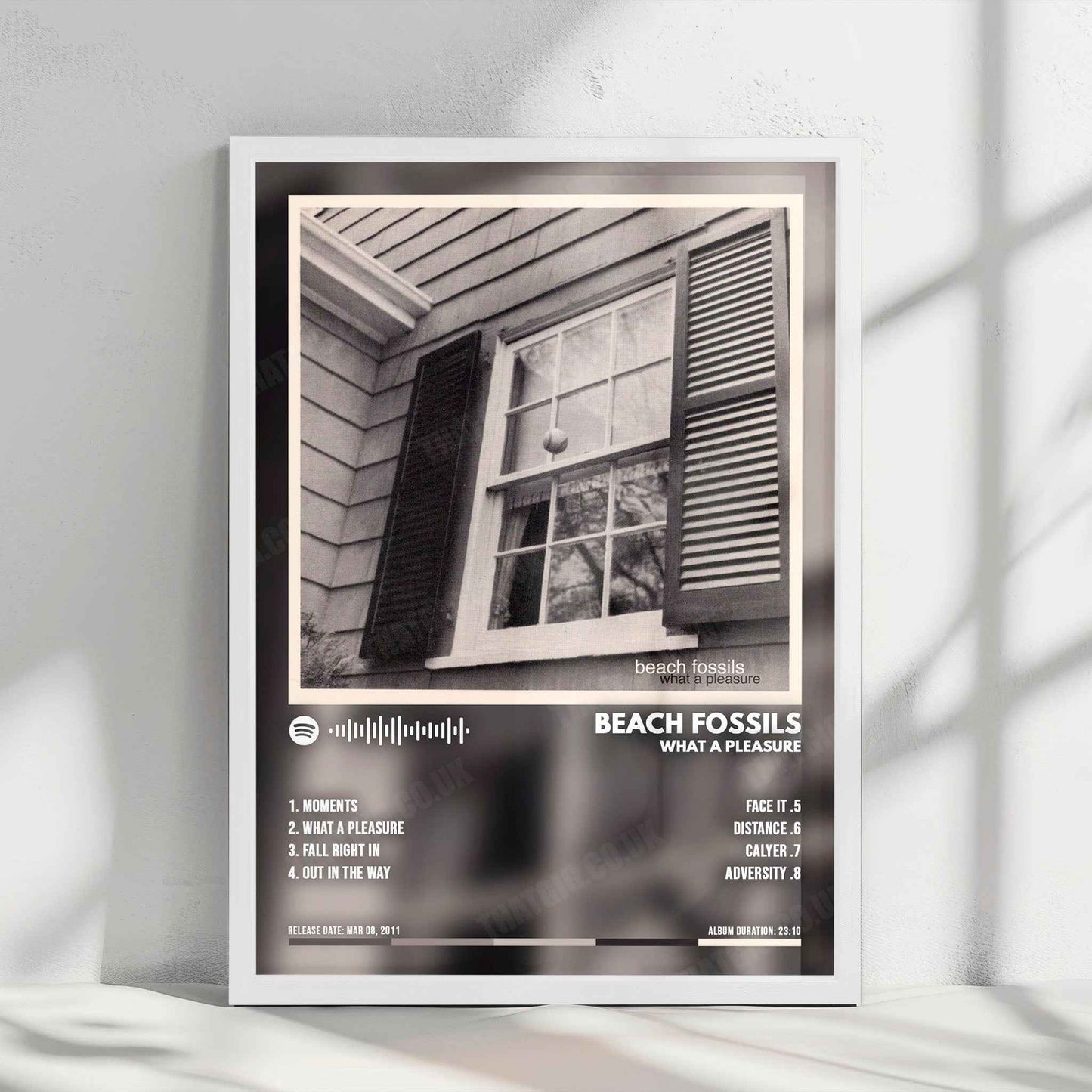 Beach Fossils "What a Pleasure" Album Cover Poster - with Complete Tracklist