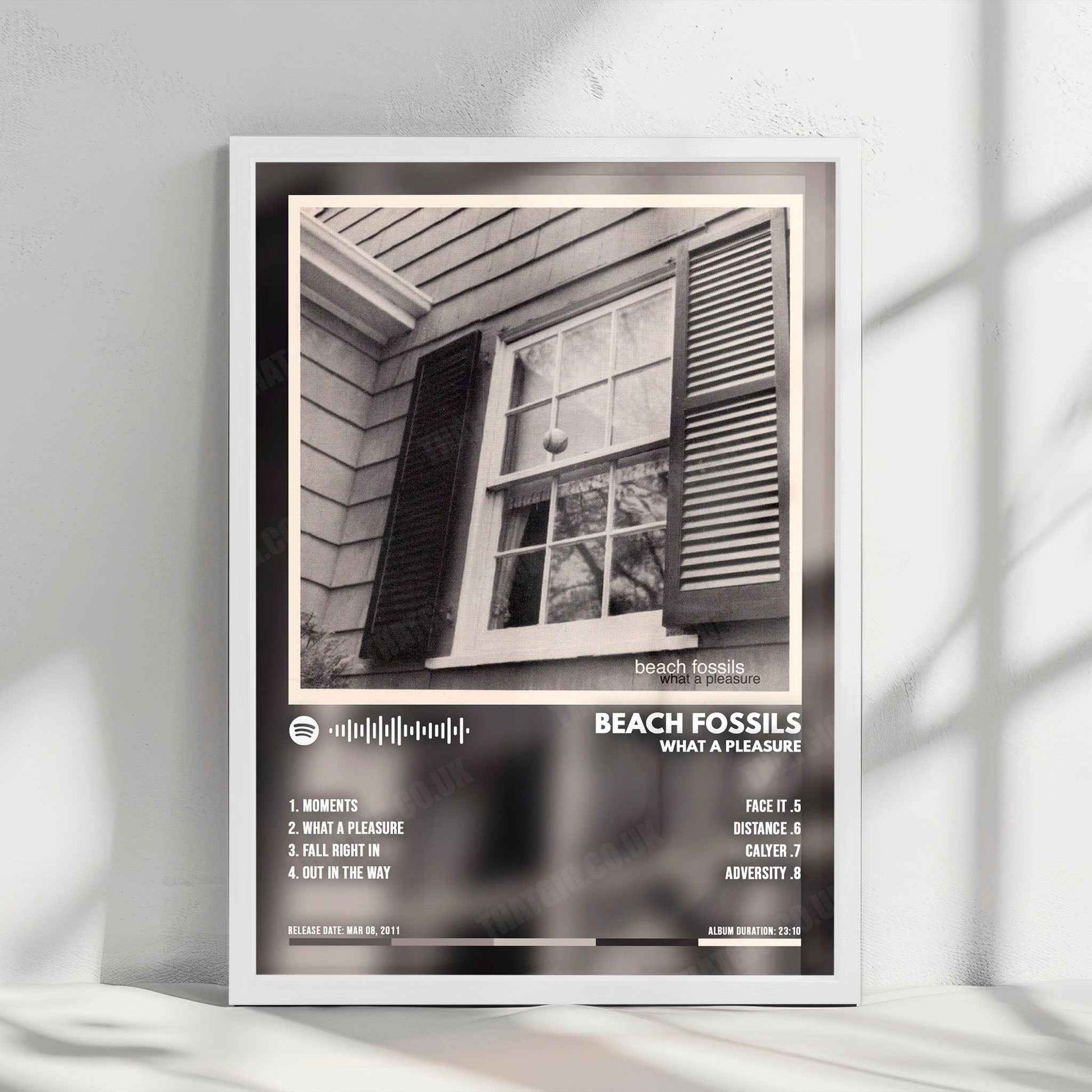 Beach Fossils "What a Pleasure" Album Cover Poster - with Complete Tracklist