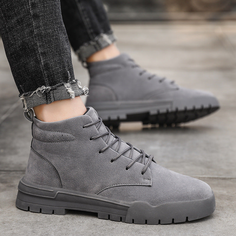 Men's solid color Martin boots