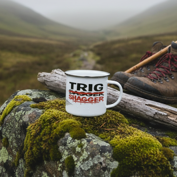 Trig Shagger – 12oz Enamel Camping Mug