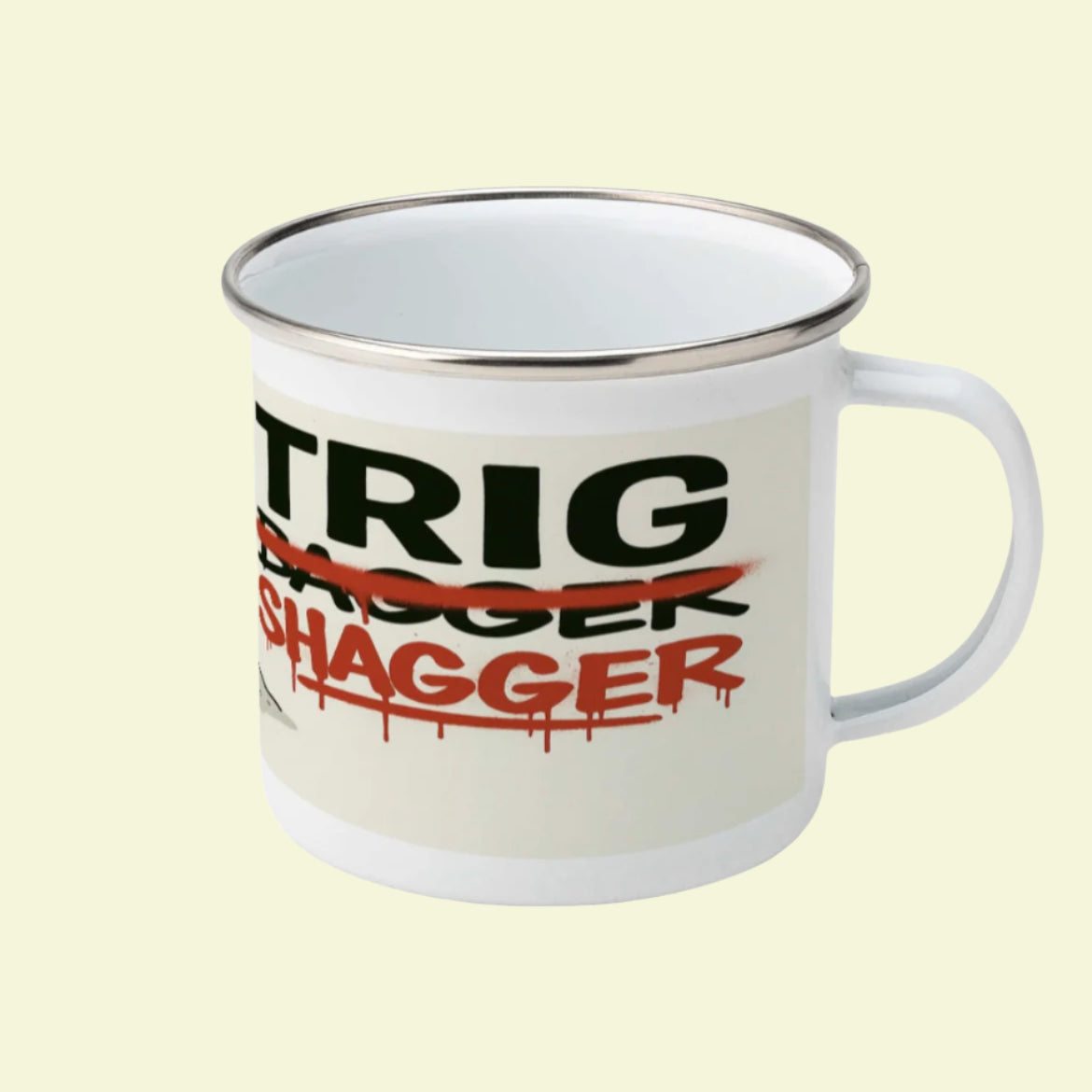 Trig Shagger – 12oz Enamel Camping Mug