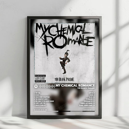 My Chemical Romance "The Black Parade" Album Cover Poster - with Complete Tracklist