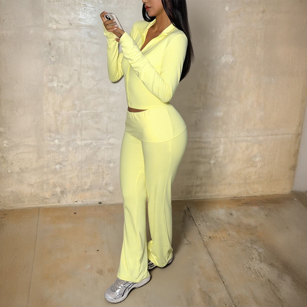 Yoga Sports Jacket And Tight-fitting Pants Two-piece Set