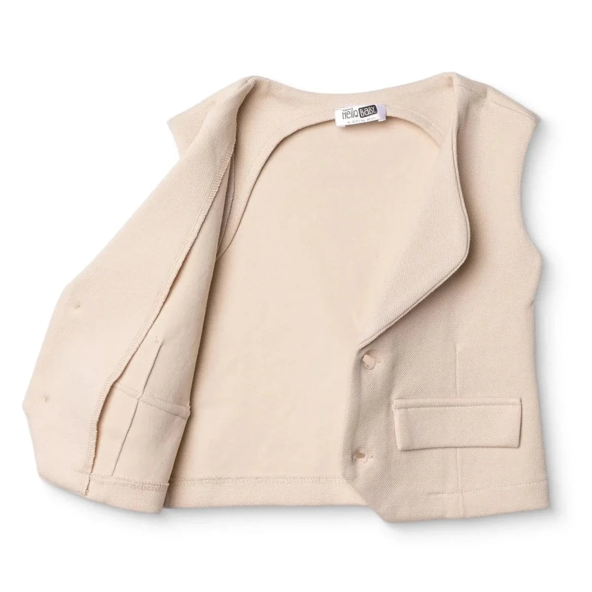 HelloBaby V-Neck Interlock Baby Gilet (6-9 Months to 4-5 Years)