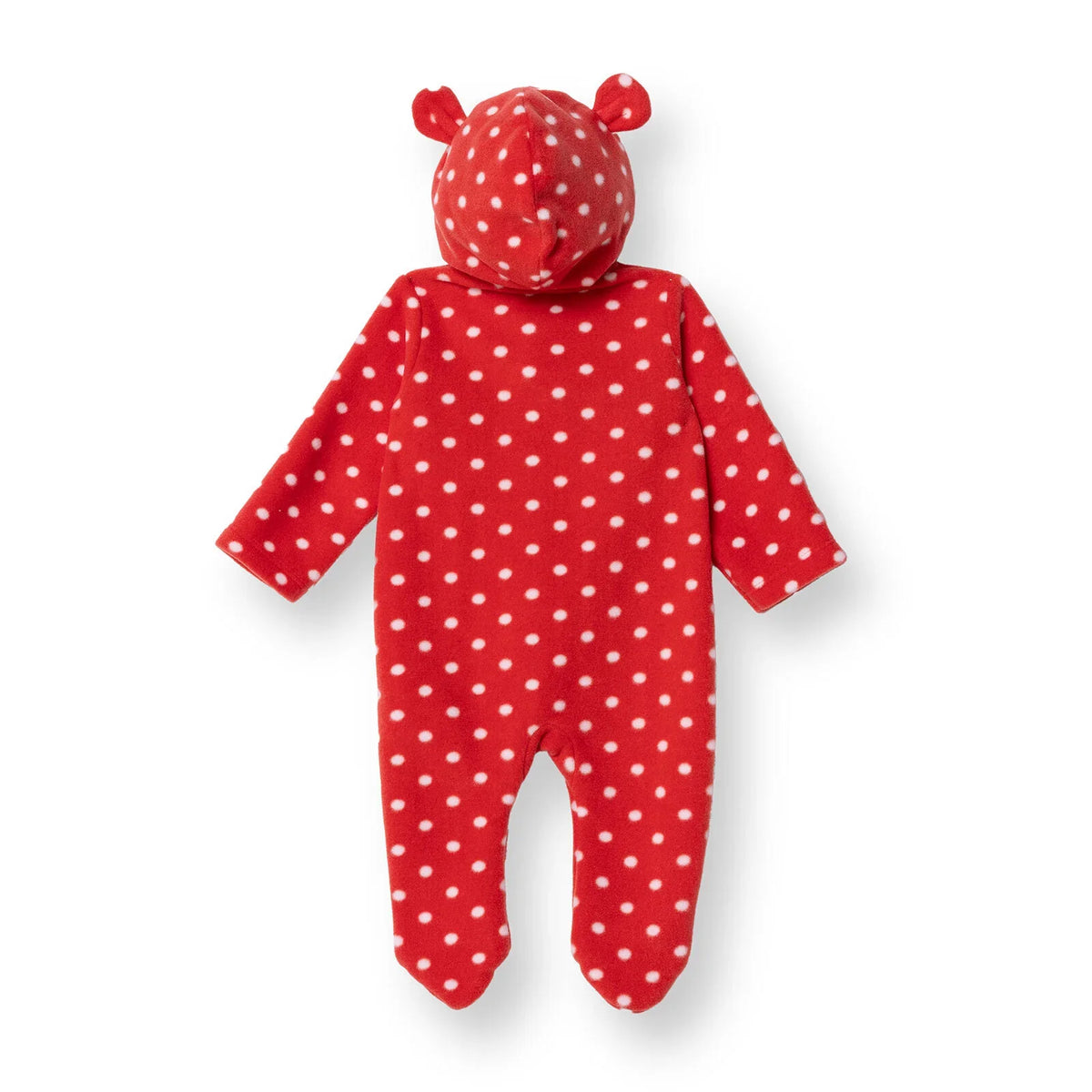 HelloBaby Festive Hooded Fleece Baby Pramsuit with Feet (Newborn to 9 Months)