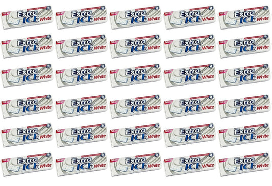 30 x Extra White Chewing Gum Sugar Free 10 Pieces