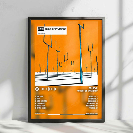 Muse "Origin of Symmetry" Album Cover Poster - with Complete Tracklist