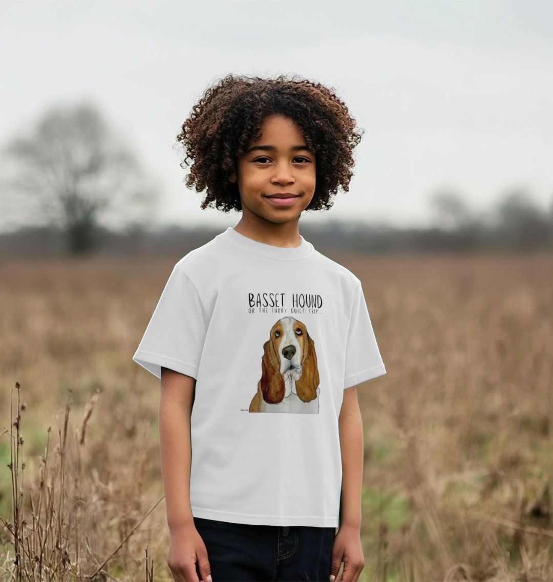 Basset Hound Child’s T-Shirt: Wearable Guilt with a Side of Cuteness!